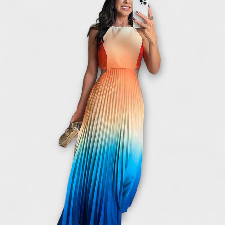 Haven - Abito lungo senza schienale tie-dye elegante