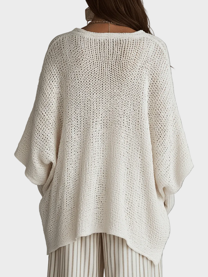 Natalie | Effortless Neutral Bohemian Pullover Knit Top