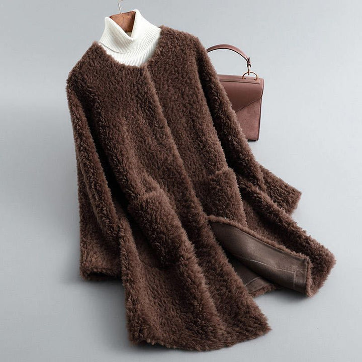 Cecille – Cappotto in montone shearling di agnello autentico