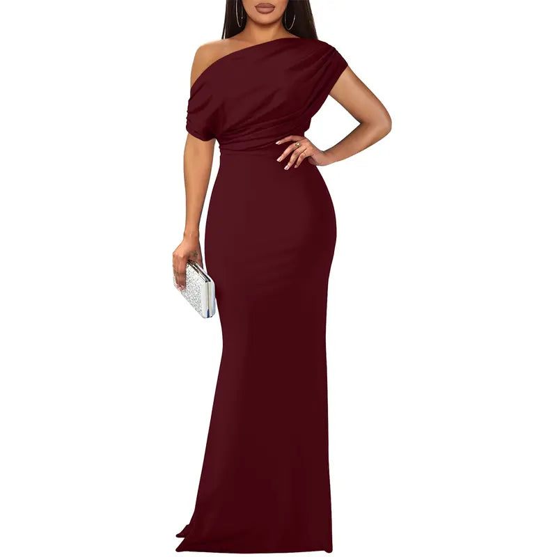 ROSELYN – Abito da sera elegante aderente a spalle scoperte