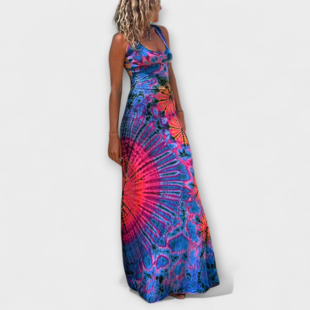 Ronja - Abito lungo La Bamba con stampa tie-dye