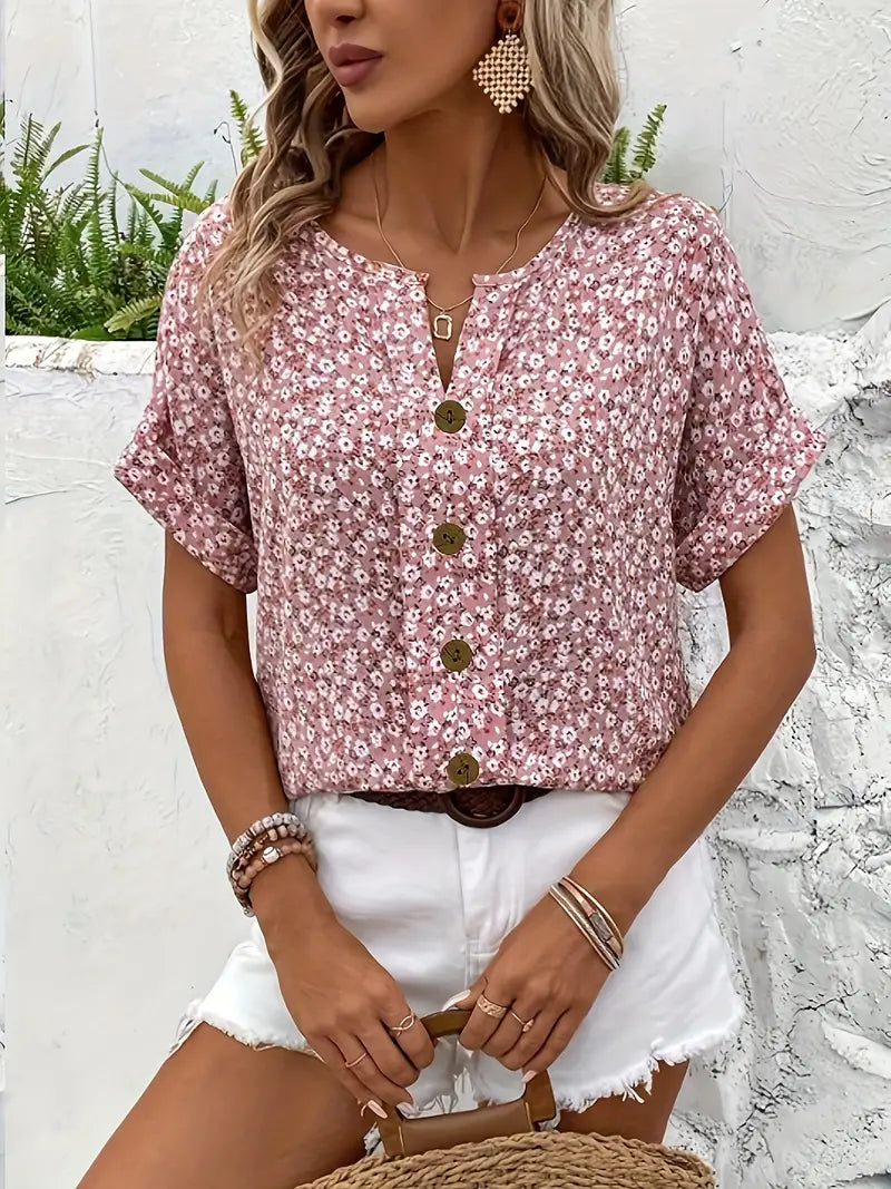 Verna™ | Blusa Elegante con Stampa Floreale