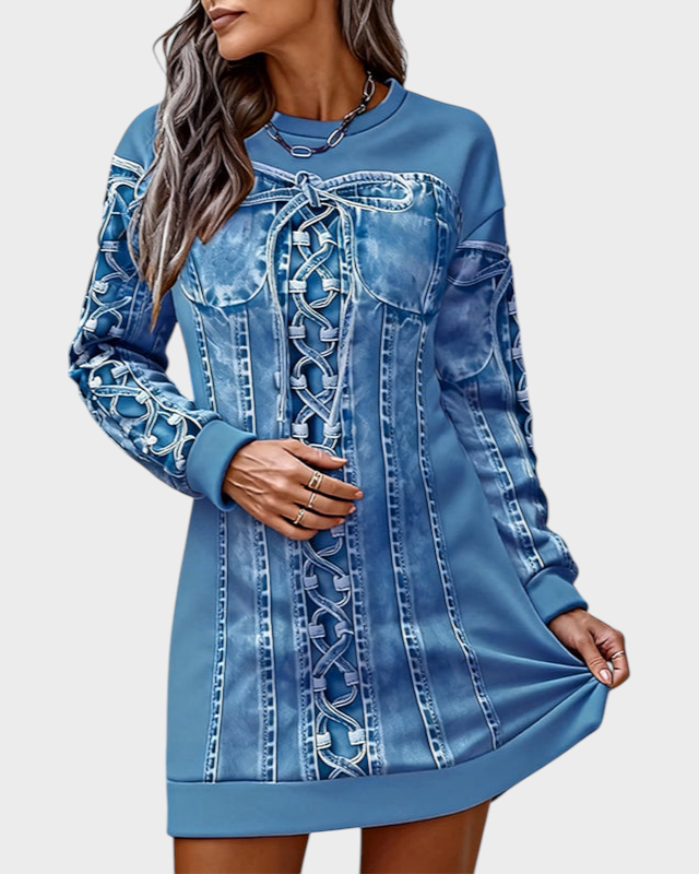 Vicky | Robe Rétro à Manches Longues