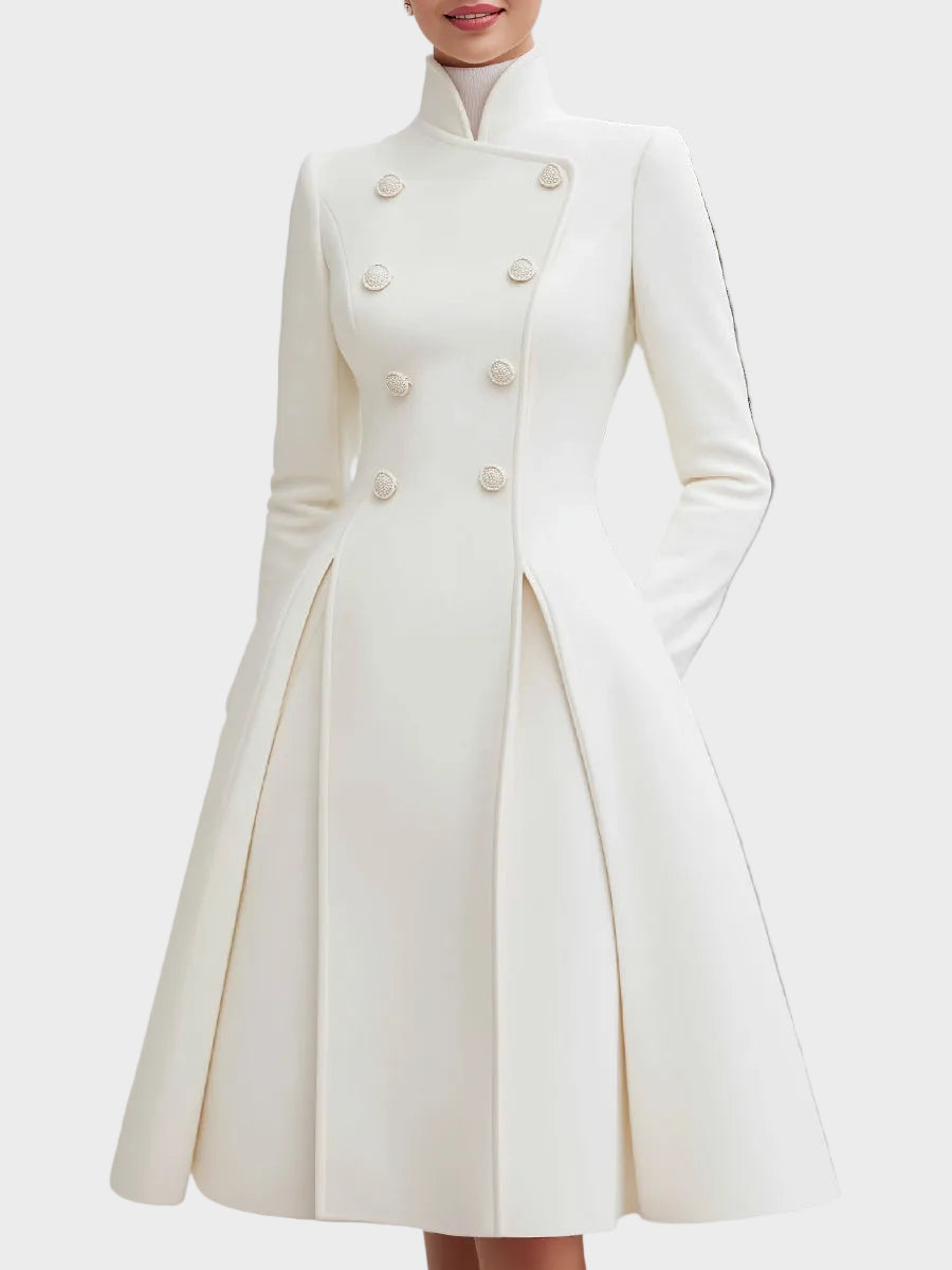 Vinira | Robe-Manteau Évasée Doublée Croisée Élégante