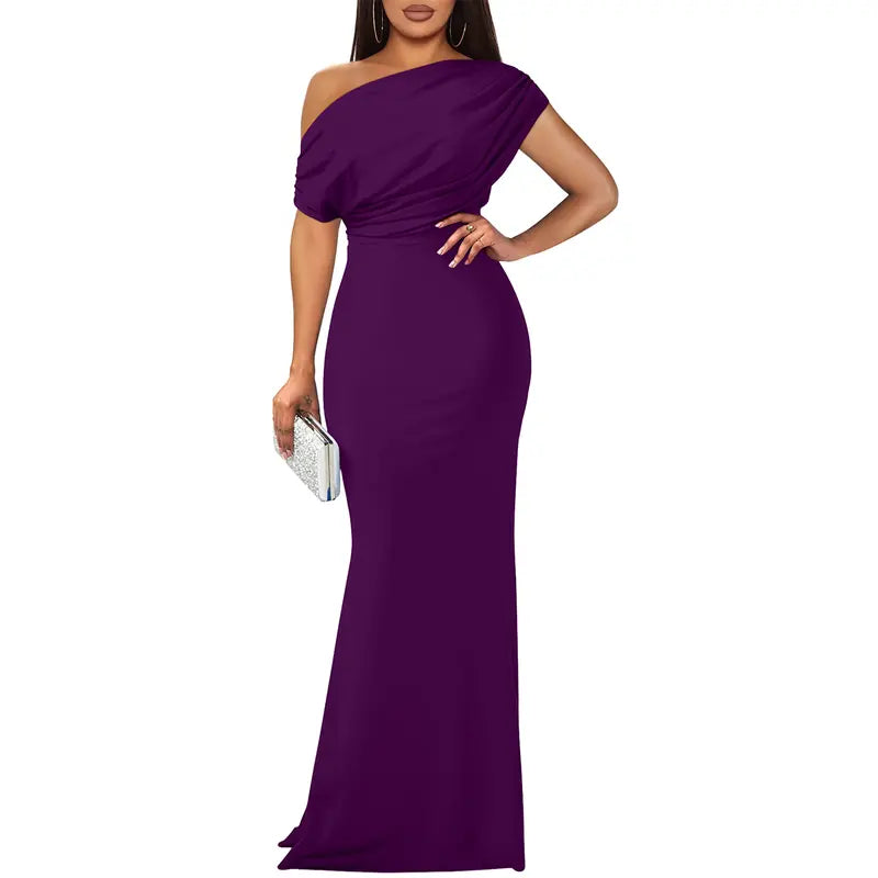 ROSELYN – Abito da sera elegante aderente a spalle scoperte