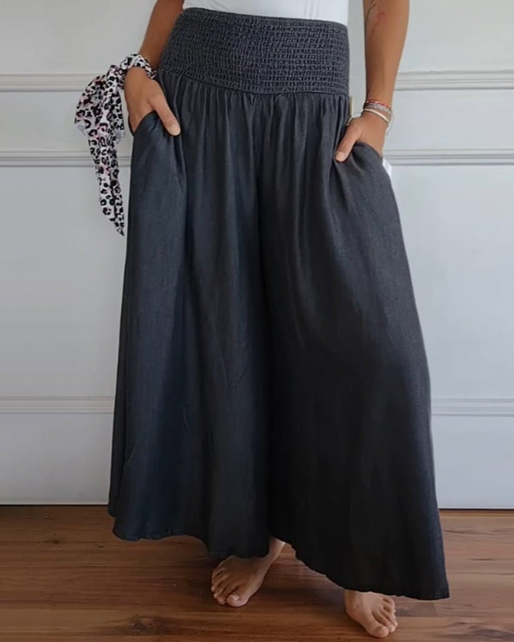 Salvia | Pantaloni elasticizzati fluidi