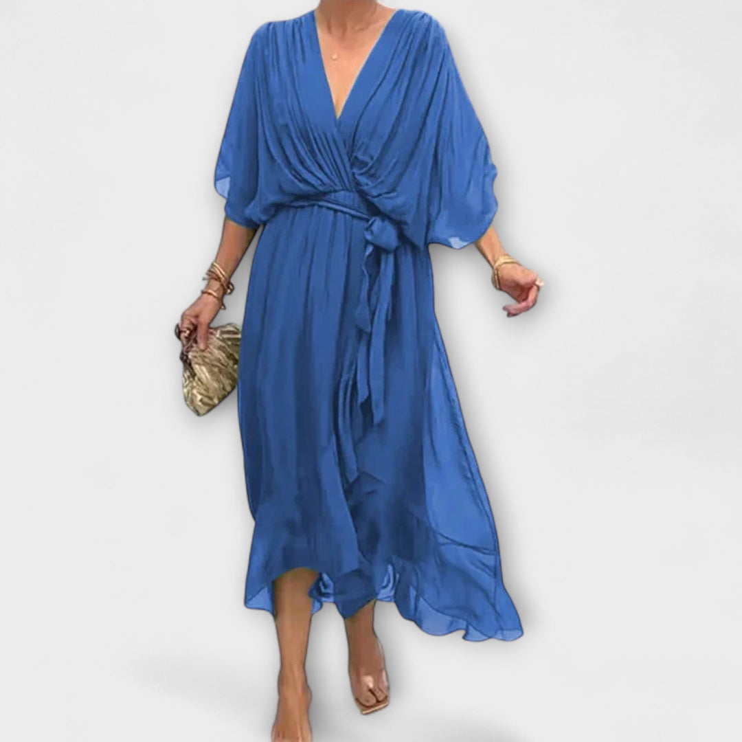 Amoura — Vestito in Chiffon con Scollo a V