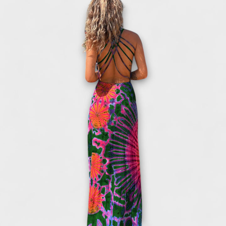 Ronja - Abito lungo La Bamba con stampa tie-dye
