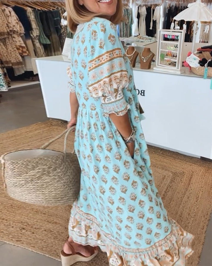 Mana | Abito floreale chic con scollo a V