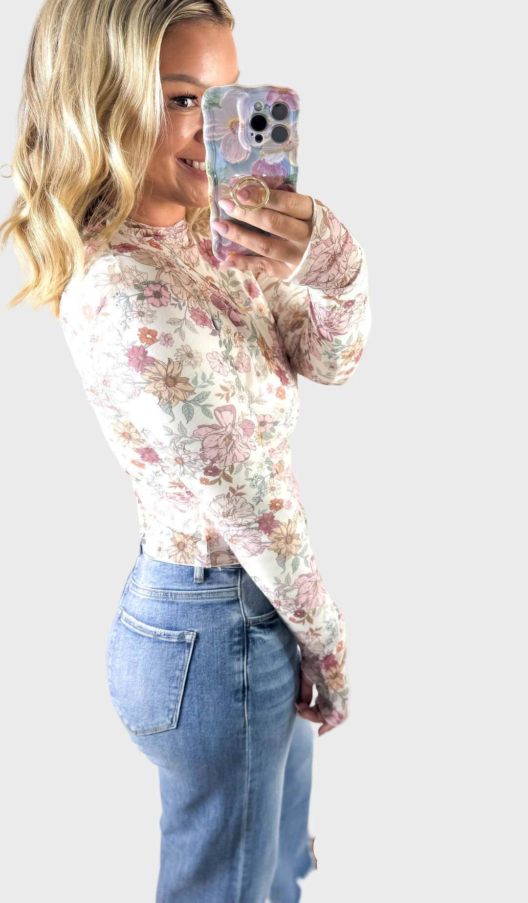 Daphne - Bloom Haven Mesh Top
