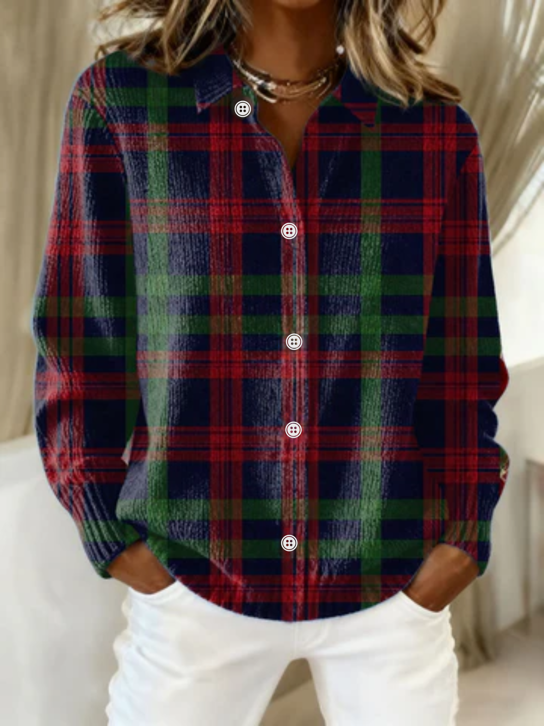 Gunilla™ – Camicia con cappuccio a quadri