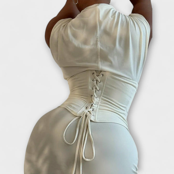 Vesper - Abito lungo a corsetto senza spalline