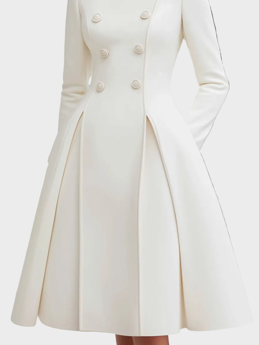 Vinira | Robe-Manteau Évasée Doublée Croisée Élégante