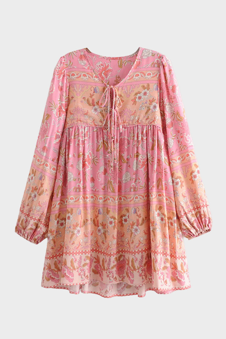 Robe Tunique Mini Bohème, Karlie Rose Vintage