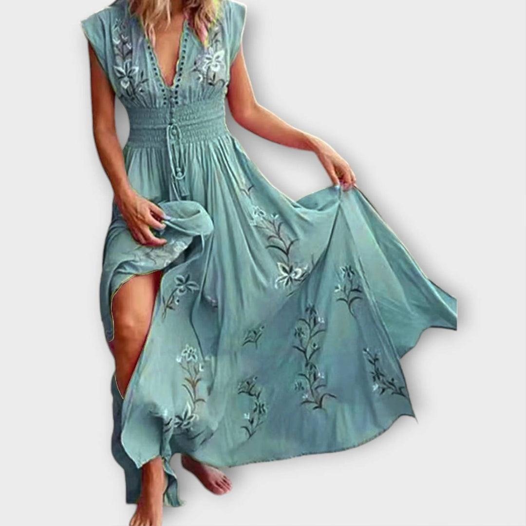 Felizia – Abito Boho con Ricami Incantevoli