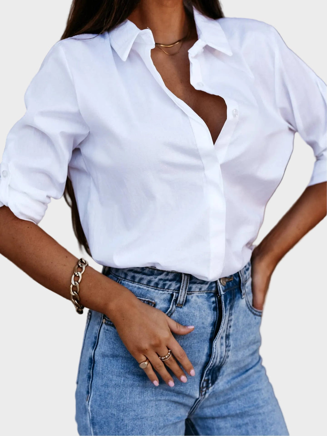 Camicia classica bianca Polly Jane