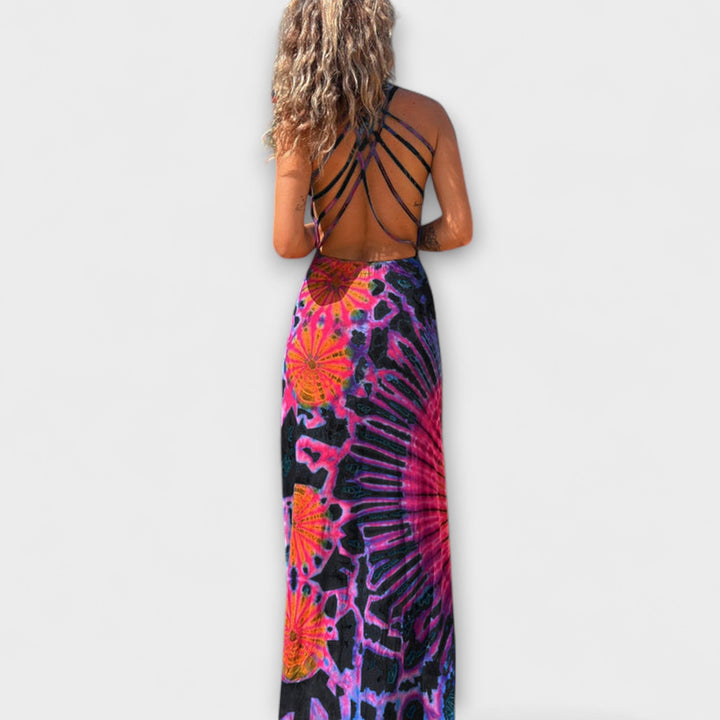 Ronja - Abito lungo La Bamba con stampa tie-dye