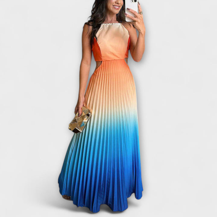 Haven - Abito lungo senza schienale tie-dye elegante