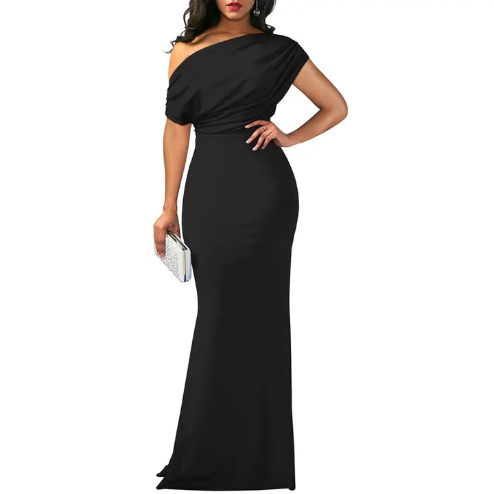 ROSELYN – Abito da sera elegante aderente a spalle scoperte