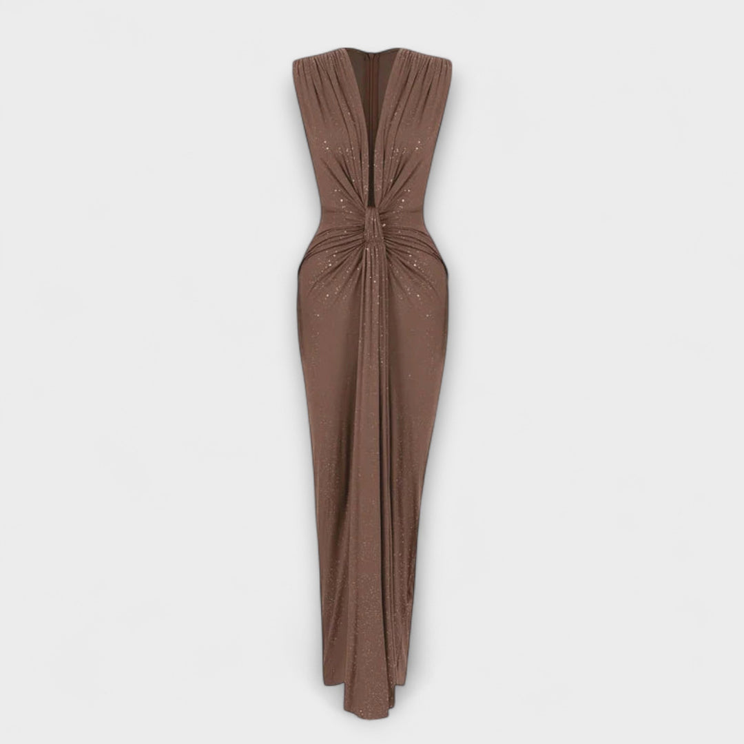 Thea - Maxi Abito con Scollo a V Profondo