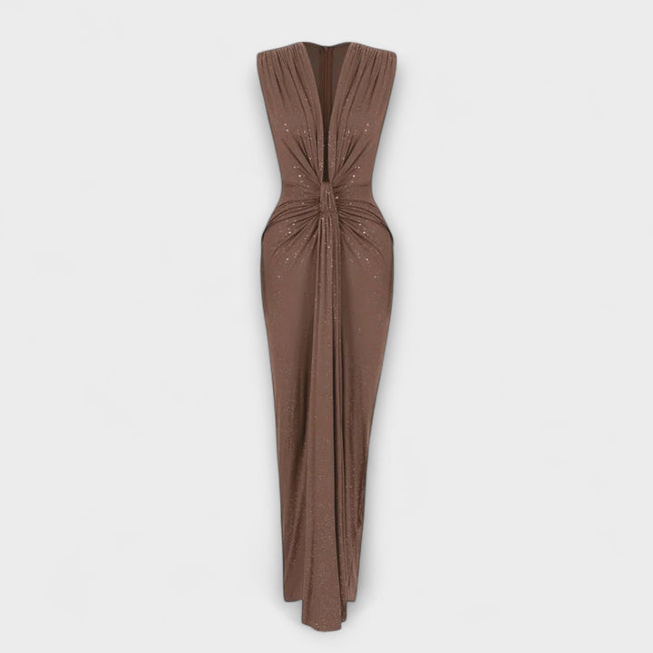 Thea - Maxi Abito con Scollo a V Profondo