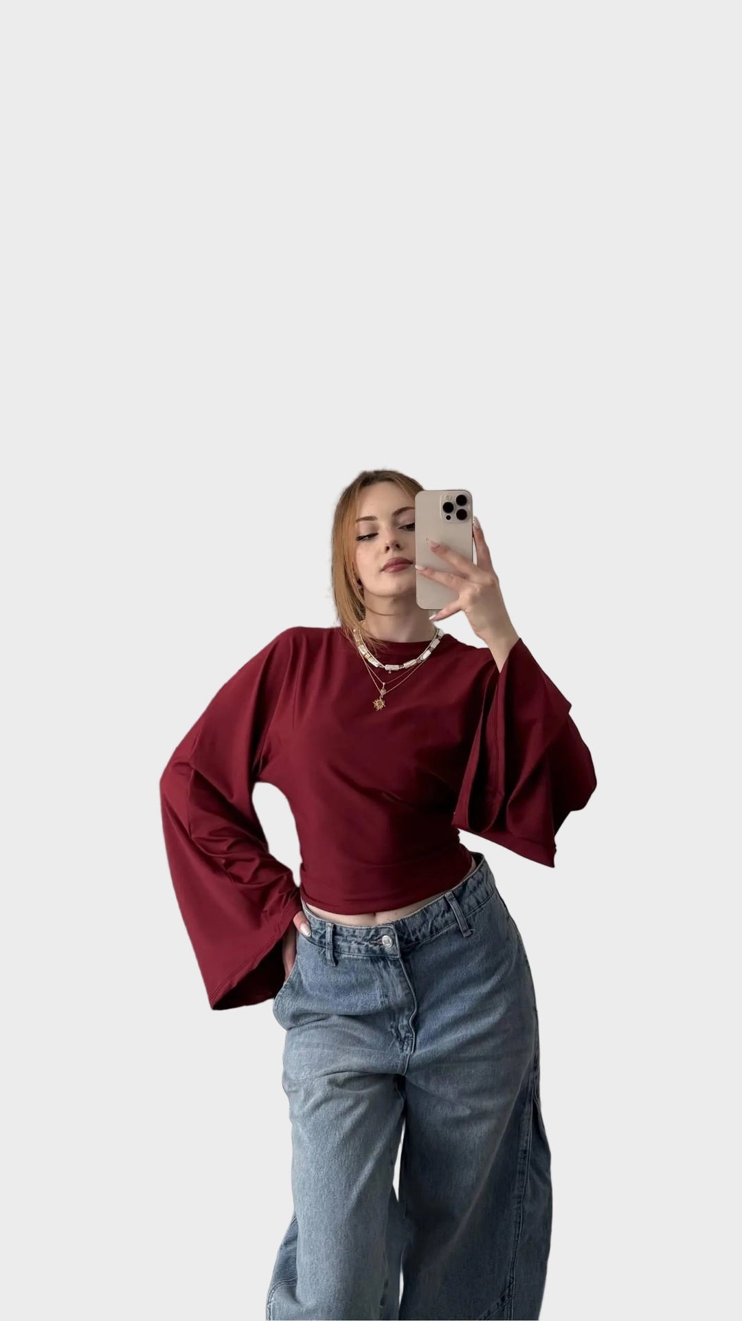 Rivia | Top Scollato bordeaux