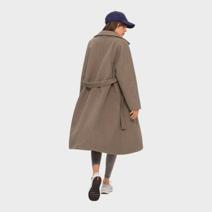 Angelique | Cappotto lungo spazzolato oversize con cintura