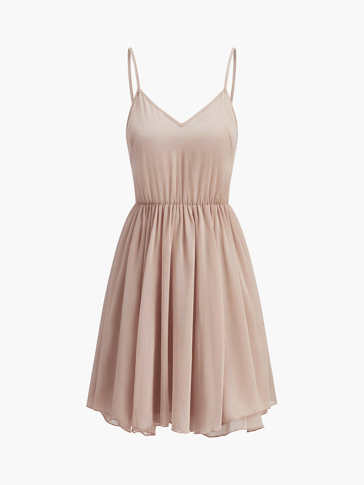 Kim - Vestito Semitrasparente in Chiffon con Rouches e Cappa Esterna