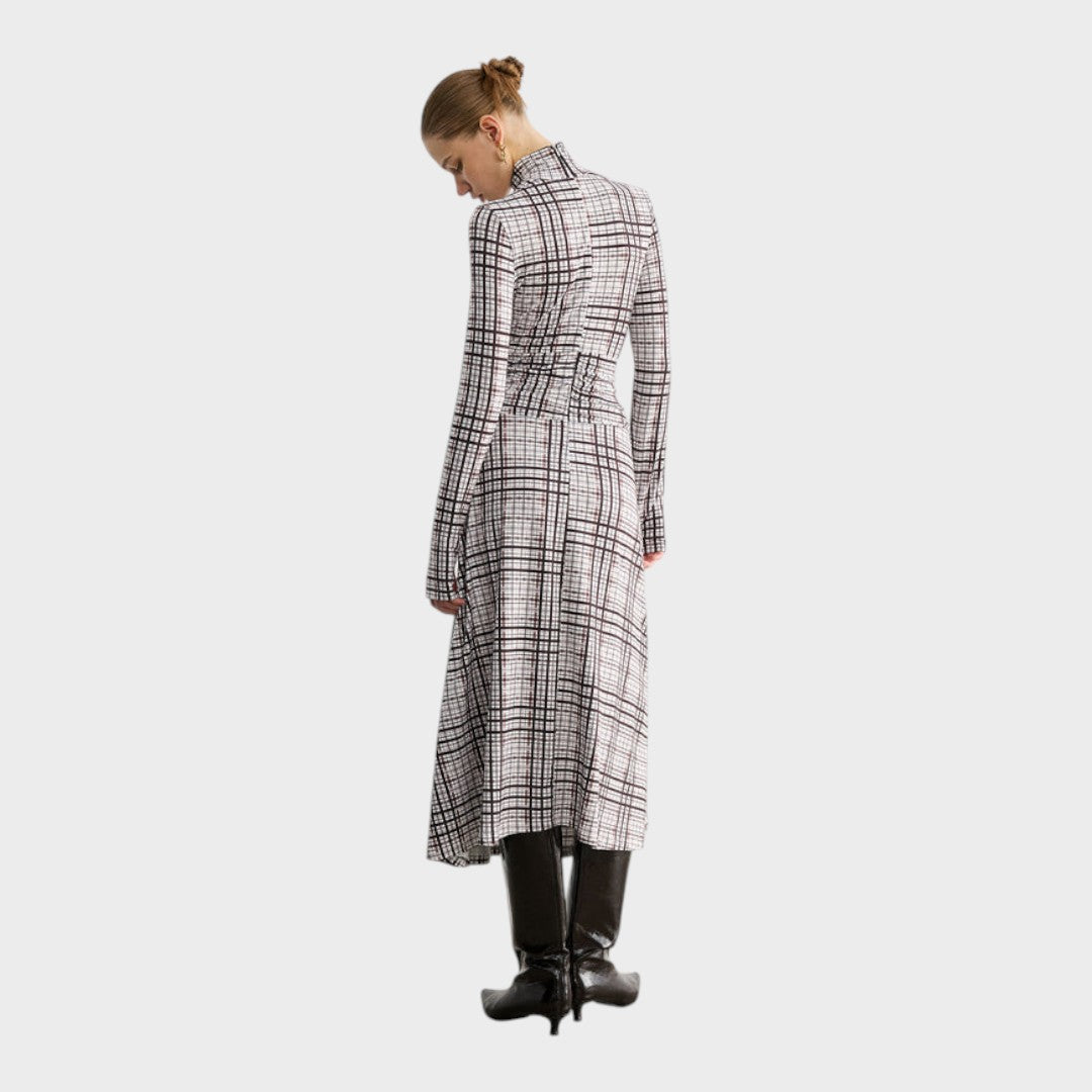 Hristina | Confirmed Long Sleeve Maxi Dress with High Neck