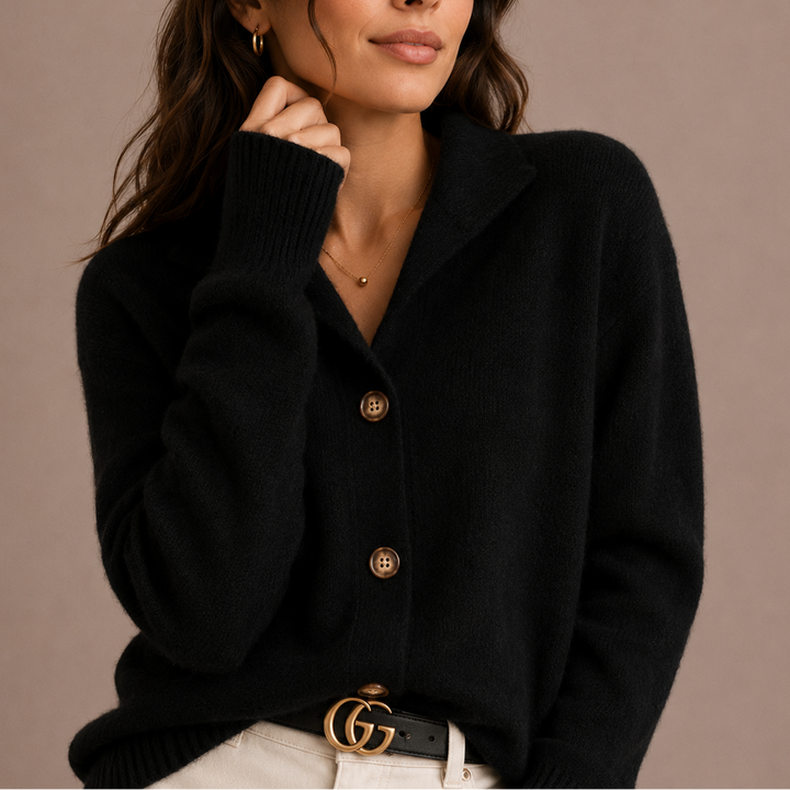 Women's Collared Knit Cardigan, Button-Up Sweater