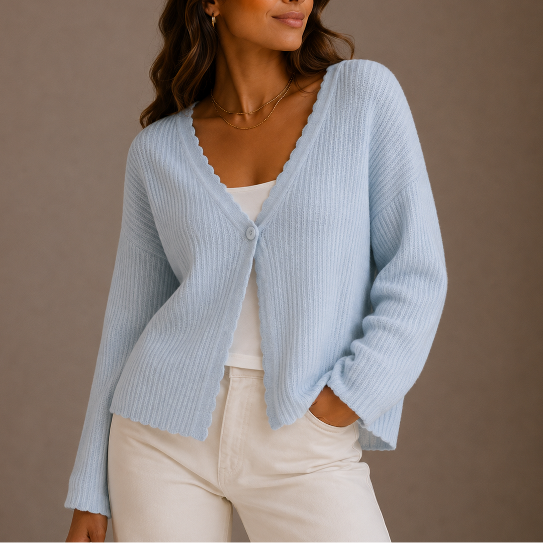 Women's Lightweight V-Neck Knit Cardigan