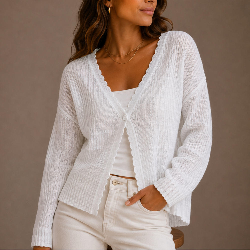 Women's Lightweight V-Neck Knit Cardigan