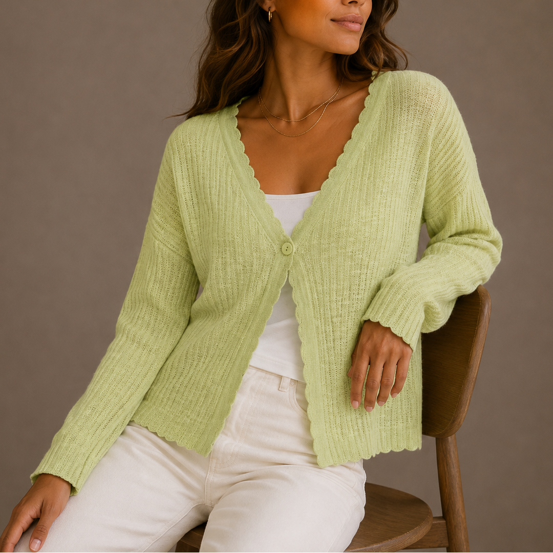 Women's Lightweight V-Neck Knit Cardigan