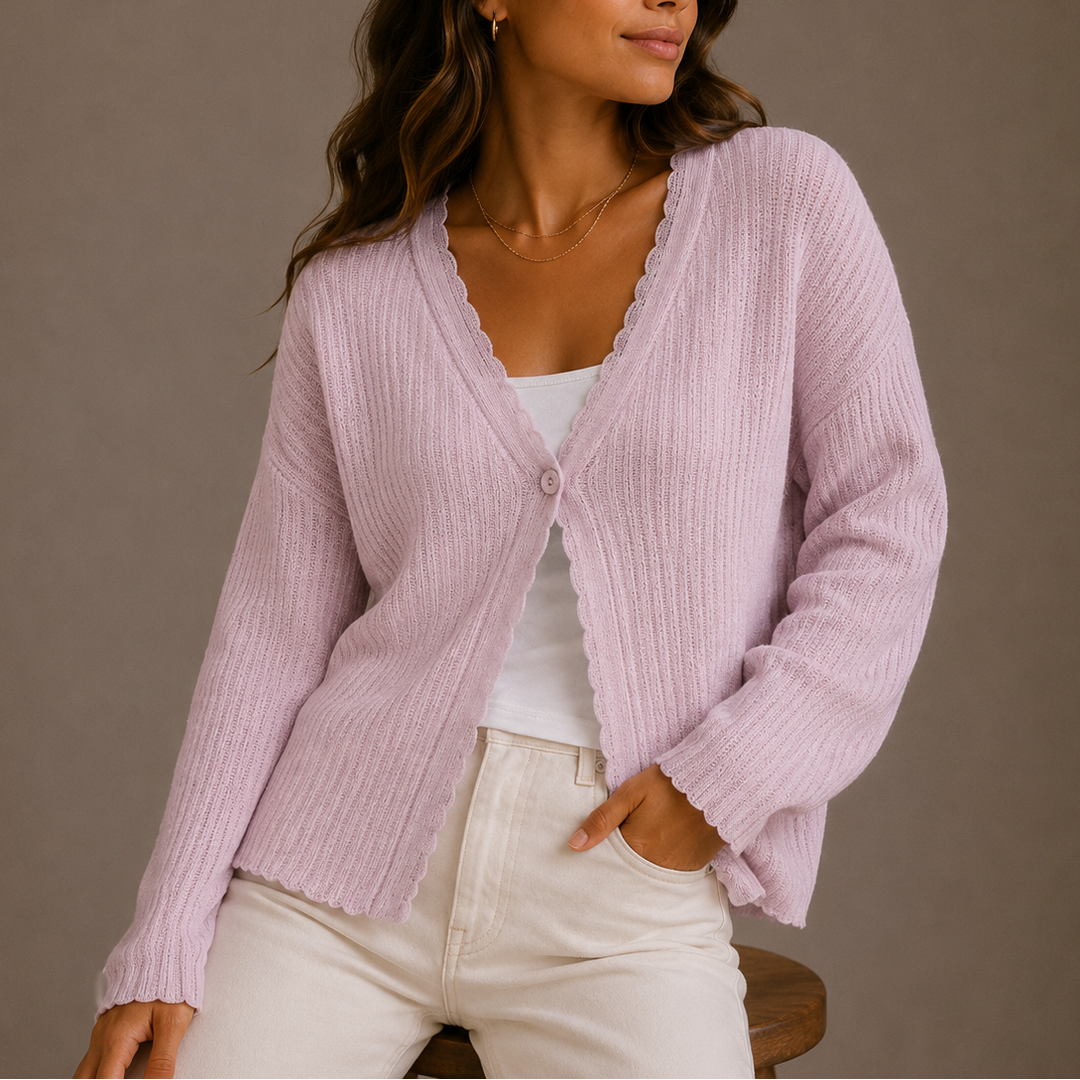 Women's Lightweight V-Neck Knit Cardigan