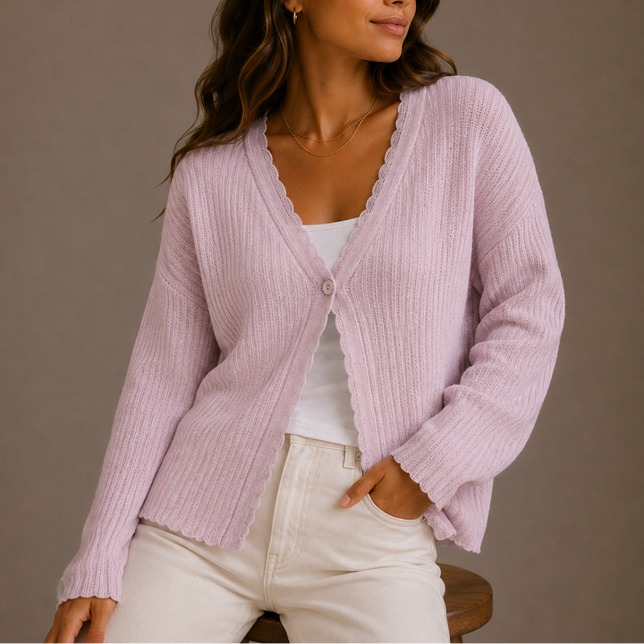Women's Lightweight V-Neck Knit Cardigan