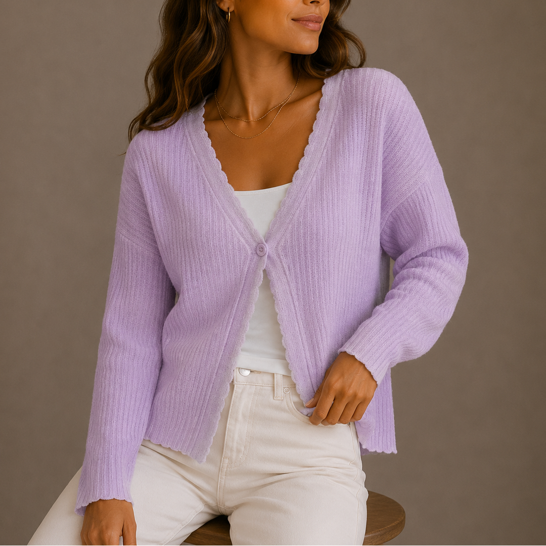 Women's Lightweight V-Neck Knit Cardigan