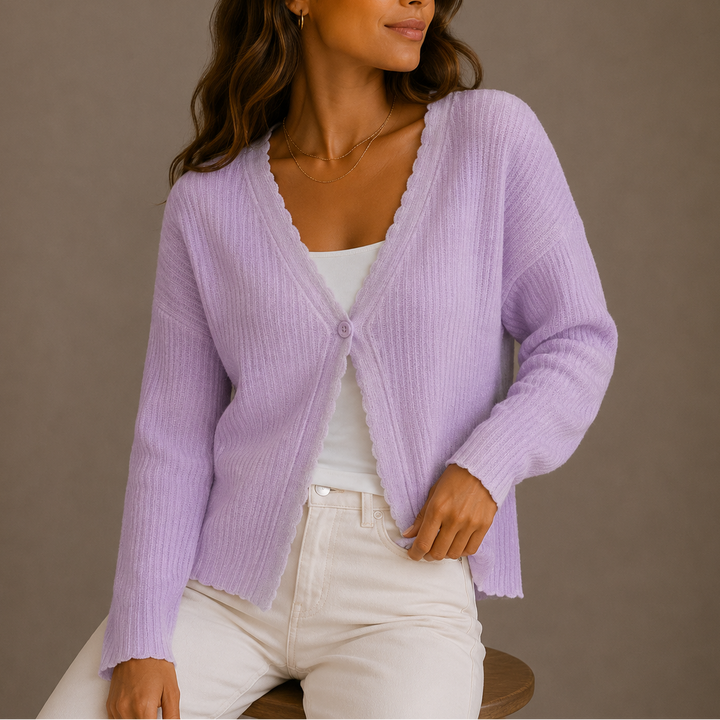 Women's Lightweight V-Neck Knit Cardigan