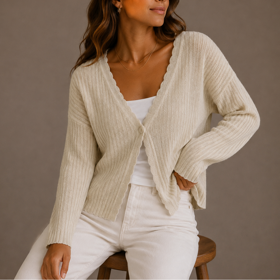 Women's Lightweight V-Neck Knit Cardigan