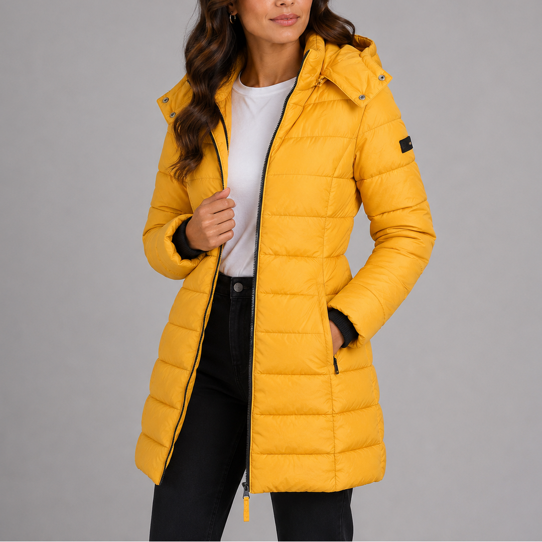 Women's Long Hooded Puffer Jacket, Insulated Winter Coat