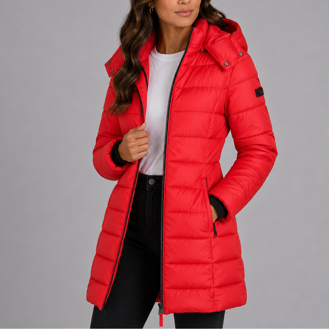 Women's Long Hooded Puffer Jacket, Insulated Winter Coat