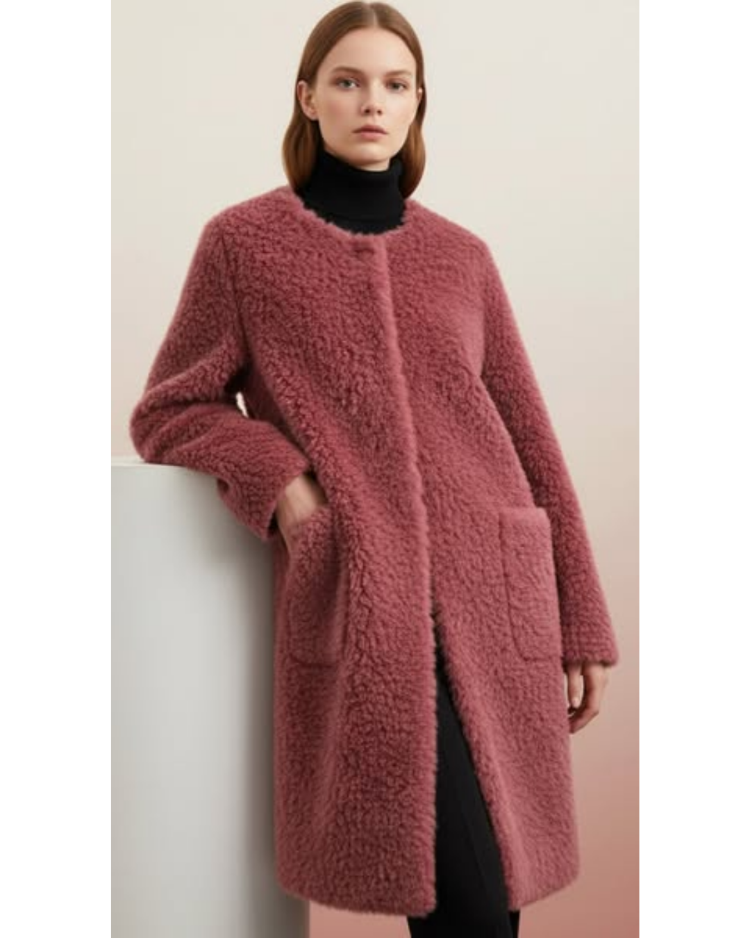 Cecille – Cappotto in montone shearling di agnello autentico