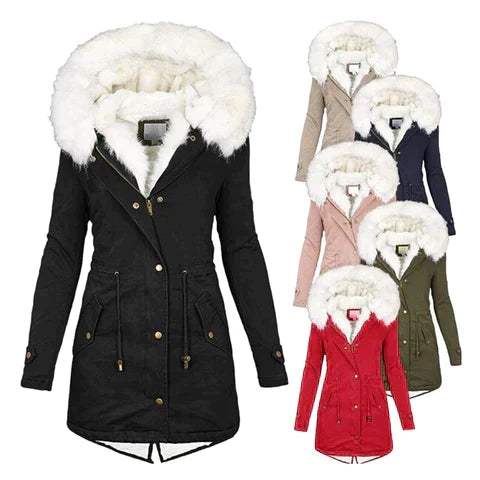 Minna – Manteau d'hiver avec doublure en fausse fourrure
