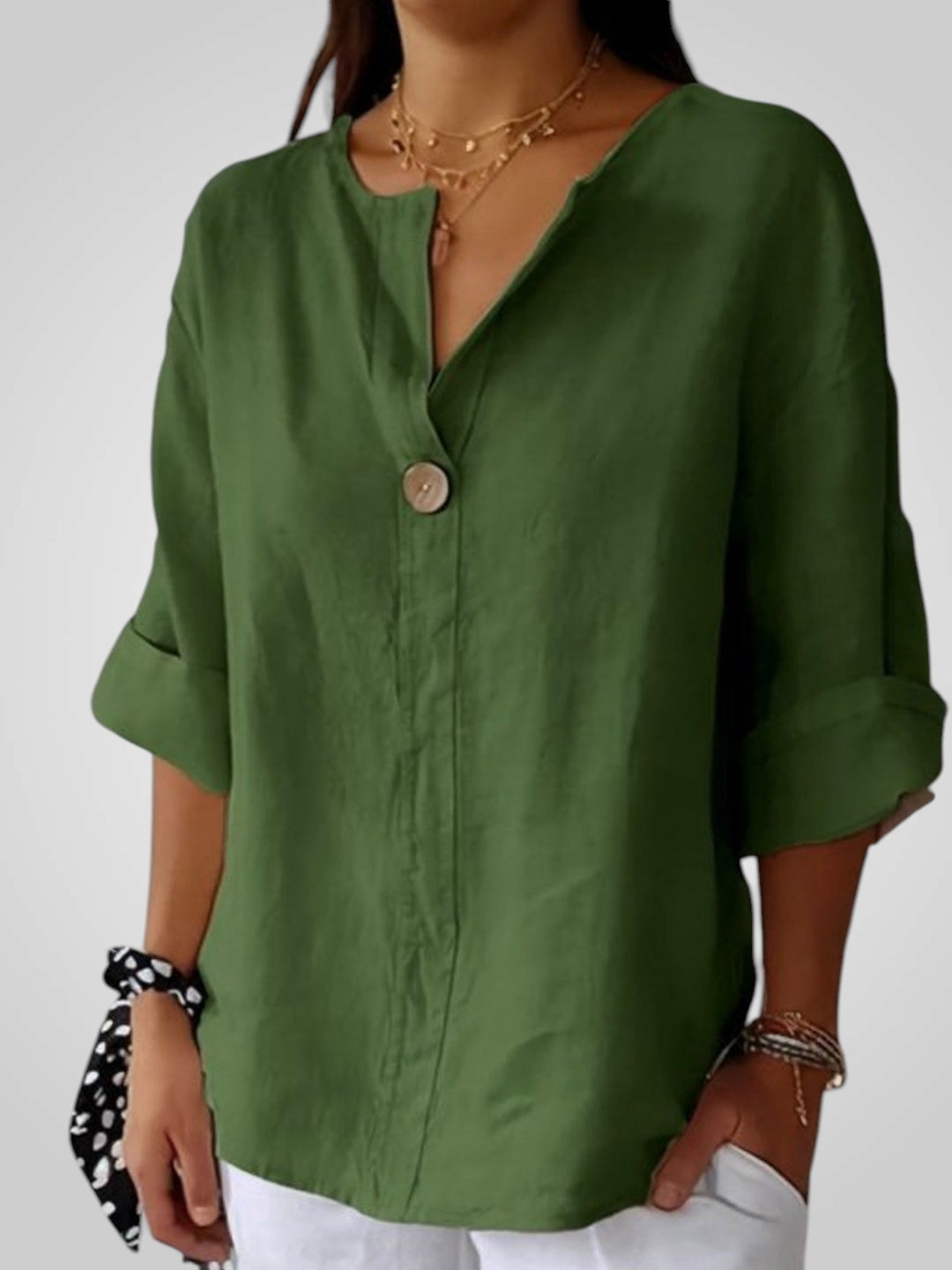 Sabrine | Blusa Comoda con Scollo a V