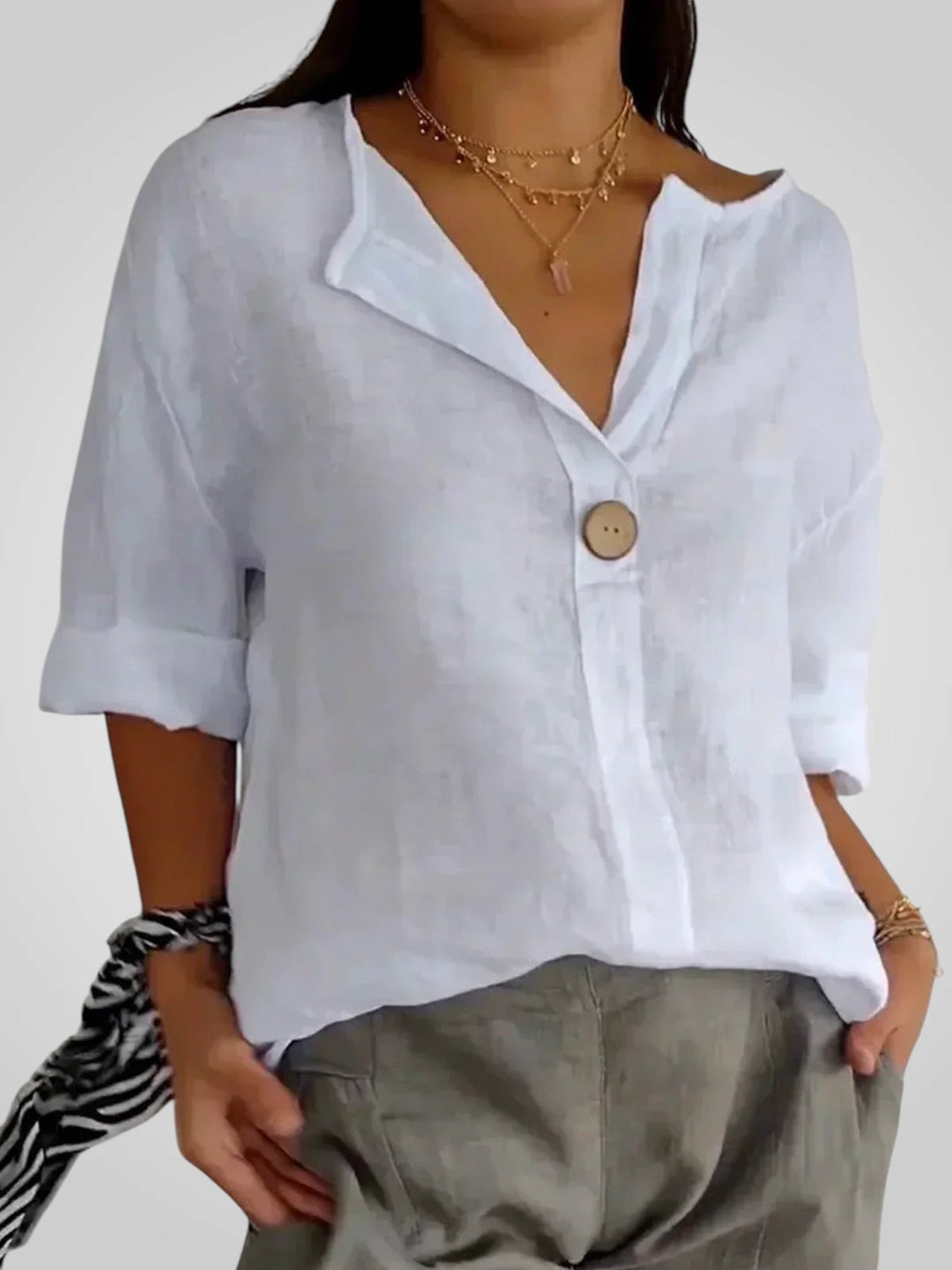 Sabrine | Blusa Comoda con Scollo a V