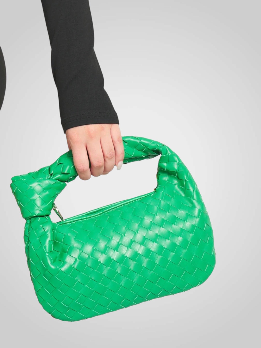 Aura | Mini Borsa con Manico a Nodo Intrecciato in Ecopelle Color Vino