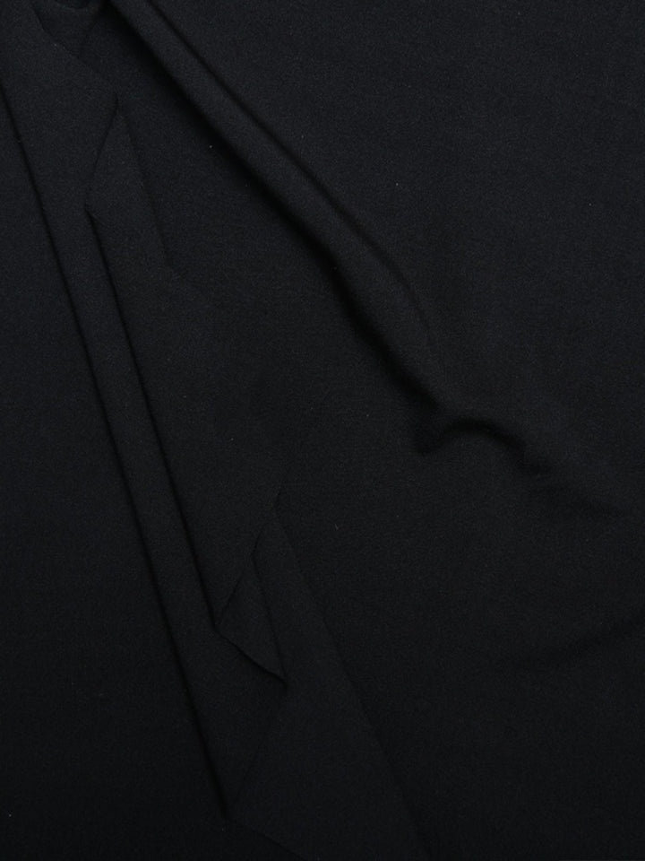 Loravel | Black Satin Split Maxi Dress