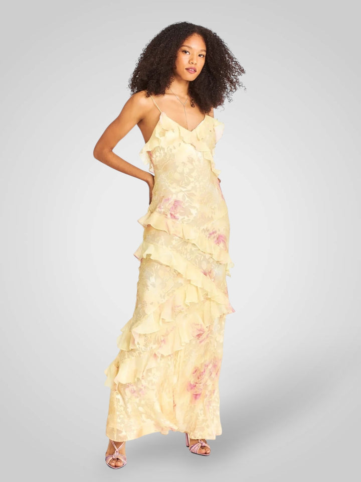 Estella | Robe longue à volants