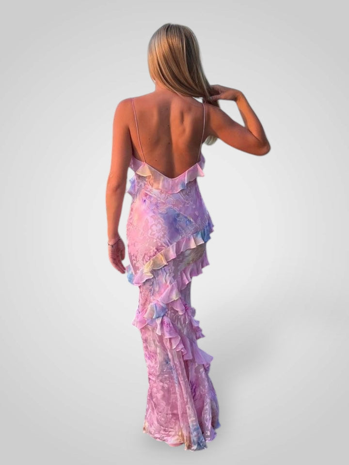 Estella | Robe longue à volants
