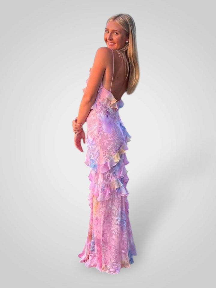 Estella | Robe longue à volants