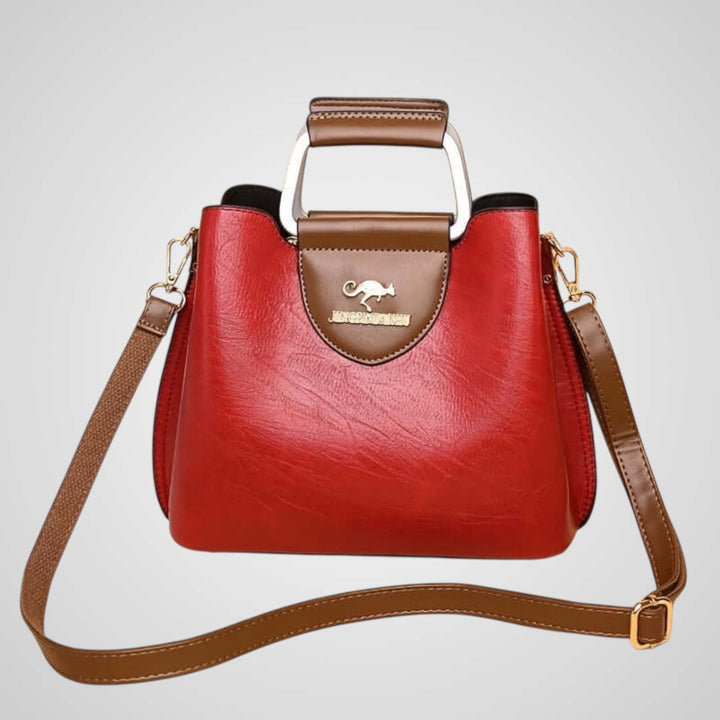 Anna | Elegante borsa in pelle bicolore